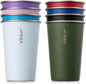 Stainless Steel Cups-16 oz Colorful Stackable Metal Drinking Glasses 8 Pcs | 16 by Vinur