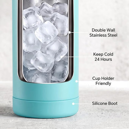 Fijinhom 18oz Insulated Stainless Steel Water Bottle, Wide Mouth Double Wall - Image 4