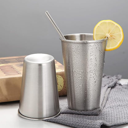 12 Pack 24oz Stainless Steel Pint Cup,Healthy Unbreakable and Stackable,Metal Drinking Glasses