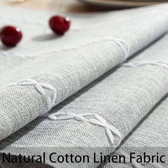 Rustic Boho Table Runner, Linen Table Runner, Farmhouse Table Runners 90 Inches - Image 6