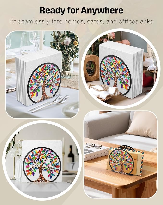 Uniclife Metal Napkin Holder for Table Standing Napkin Dispenser|Luncheon & - Image 5