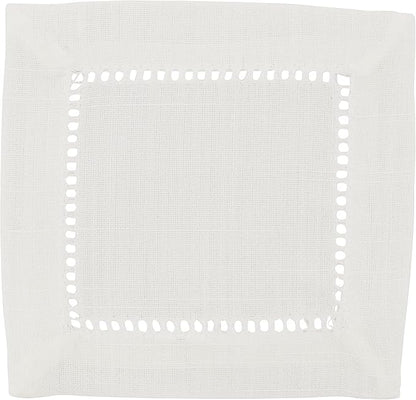 SARO LIFESTYLE Hemstitched Border Cocktail Napkin by SaroLifestyle