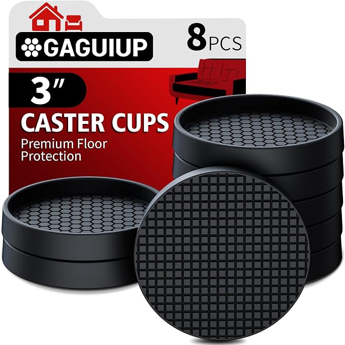 Non Slip Furniture Pads- 8PCS 3" Round Anti Skid Grippers Floor Protectors | by GAGUIUP