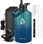 RAYMYLO One Gallon Water Bottle Insulated 128 oz, Stainless Steel | Triple by RAYMYLO
