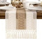 MLMW Boho Jute Table Runner Farmhouse Burlap Small Table Runner Dresser Runner by MLMW