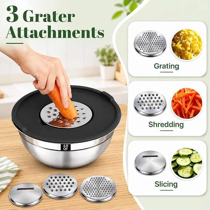 8PCS Mixing Bowls with Lids Set - Image 4