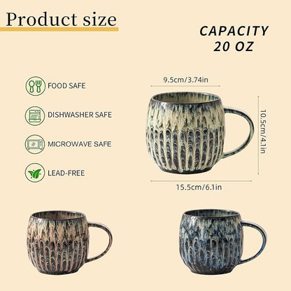 Large Ceramic Coffee Mug - 20oz Big Tea Cup - Image 2