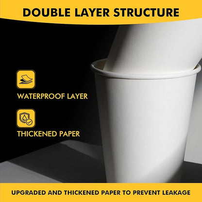 RACETOP 12 oz 500 Pack Paper Coffee Cups - Image 7