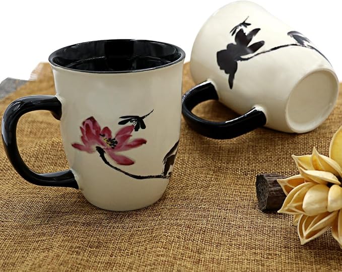 Lotus Magic Color Changing Coffee Mug, 16 oz | Ceramic Tea Mug - Image 8