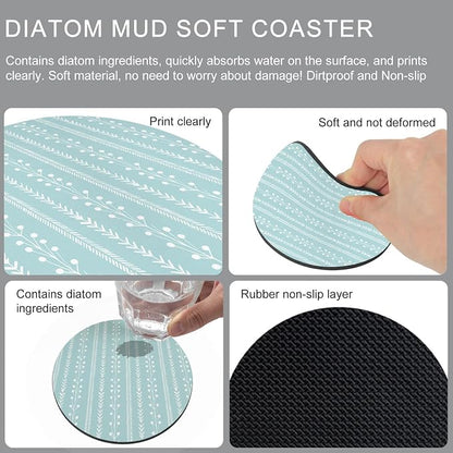 Simple Vertical Stripes Coasters Set of 4, Absorbent Coasters - Image 9
