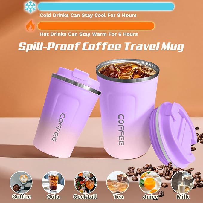 SPLMIFA Travel coffee mugs leak-proof, coffee cups - Image 2
