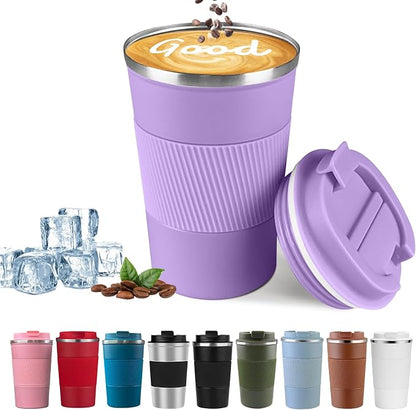 Insulated Travel Coffee Mug, Stainless Steel Coffee Cup by YINBAOGE