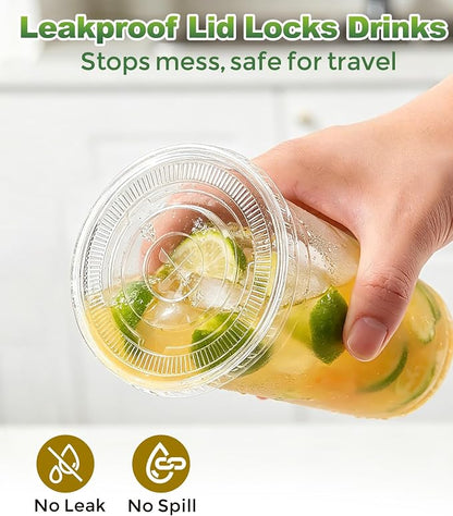 Ginkgo 50 Pack 24 oz Clear Plastic Cups - Image 3
