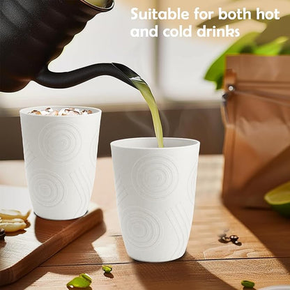 12oz Kids Cups, Wheat Straw Cups Set of 6, Unbreakable Plastic Tumblers - Image 7