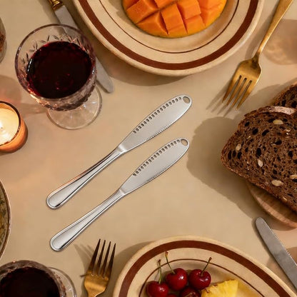2 Pcs Butter Knife, 3 In 1 Stainless Steel Butter Spreader | Multifunctional - Image 7