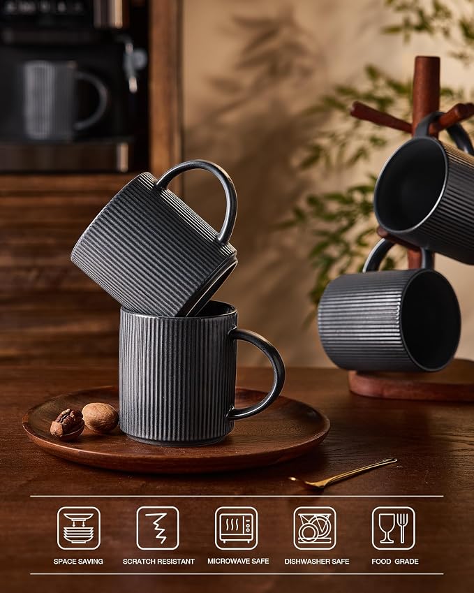 famiware Coffee Mug Set for 4, Star 16 oz Catering Mugs Cup Set - Image 7