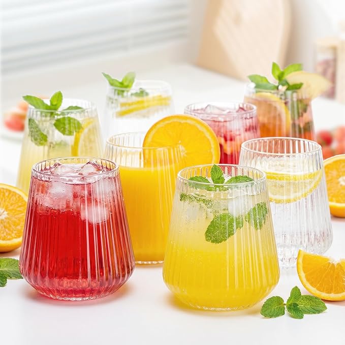 N9R 24PCS Plastic Wine Glasses Disposable, 14 oz Cocktail & Spritz Glasses | - Image 4