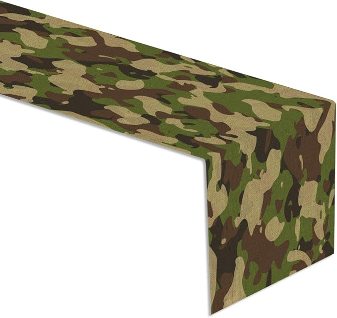 Sunwer Army Camouflage Table Runner Camo Themed Birthday Party Decoration by Sunwer