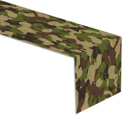 Sunwer Army Camouflage Table Runner Camo Themed Birthday Party Decoration by Sunwer