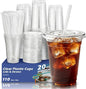 110 Pack 20 oz Disposable Clear Plastic Cups by VOATREE