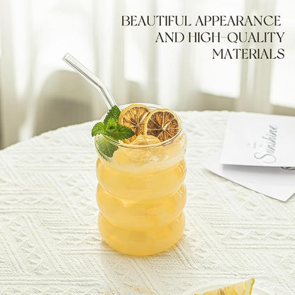 KEMORELA 18oz Wave Shape Beverage Glasses - Image 4
