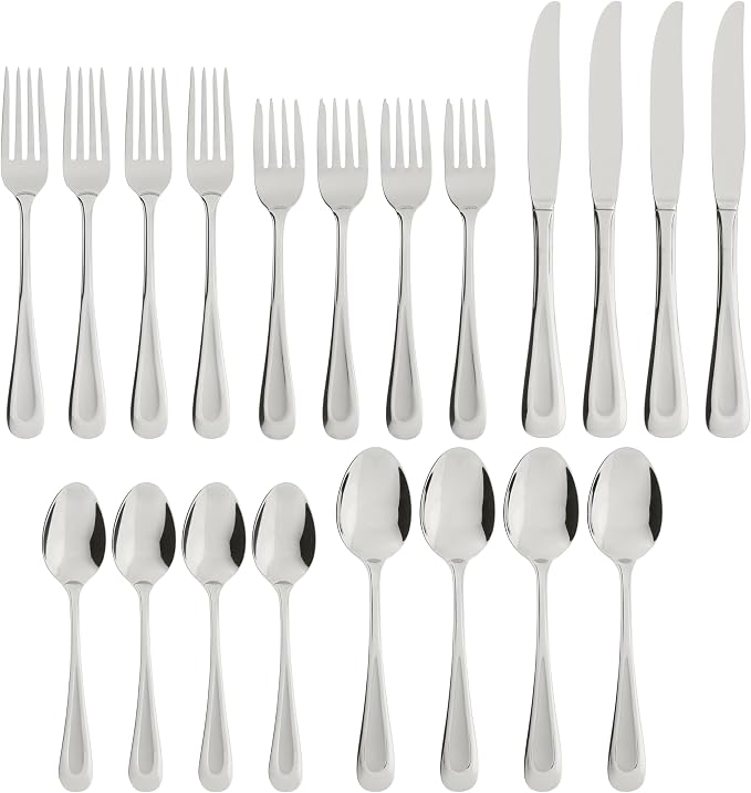 Oneida Satin Sand Dune 20-Piece Flatware Set, Service - Image 2