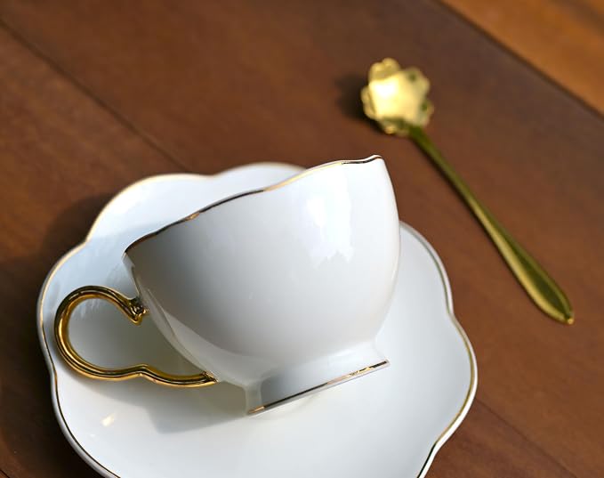 British Coffee Cup 3 Piece Set（6.8oz） Household Fashional Tea Cup - Image 5