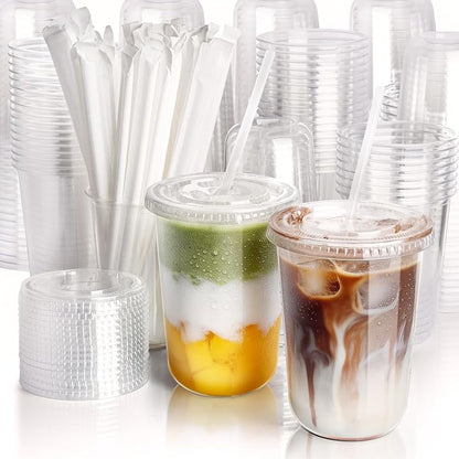 100 Pack 16 oz Round Bottom Plastic Cups by Unknown