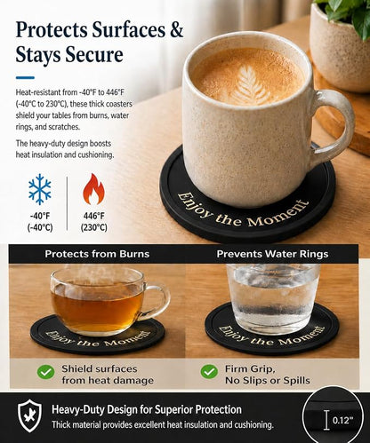 Silicone Coasters Set of 6, Premium Drink Coaster - Image 5