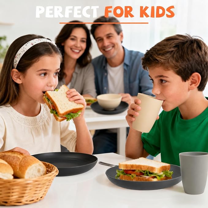 Wheat Straw Dinnerware Sets 20 PCS - Image 6