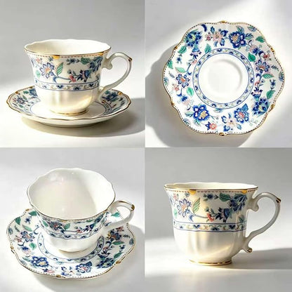 TATSUMI Bone China Tea Cup and Saucer Set - Image 3