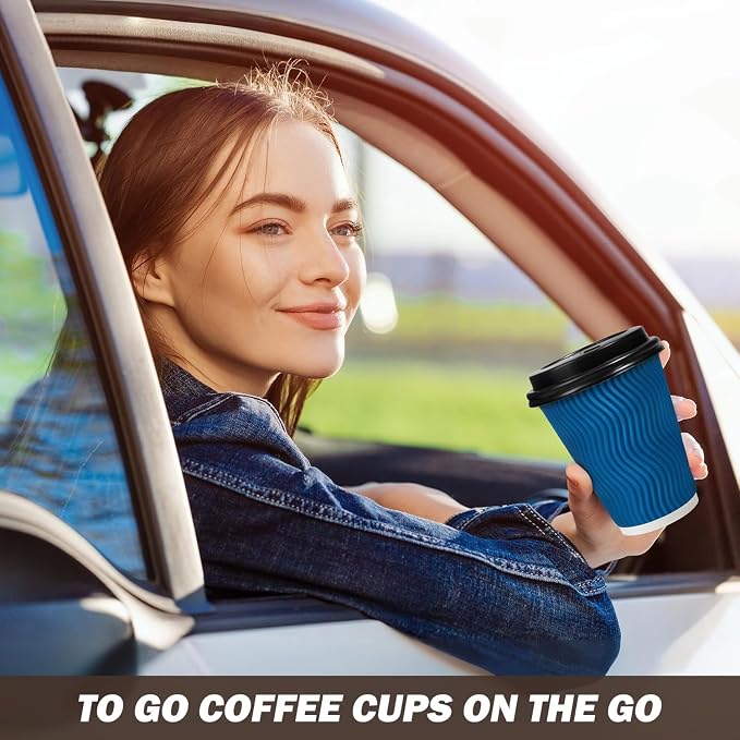 12 oz Insulated Disposable Paper Coffee Cups - Image 7
