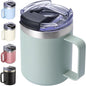12oz Insulated Travel Coffee Mug by ALOUFEA
