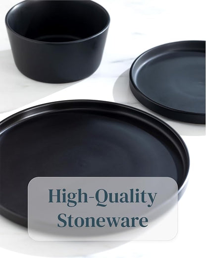 PURE LIVING INTERIOR DESIGN Stoneware Cereal Bowls Set of 8, Stylish and Durable - Image 7