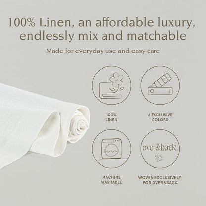 Over&Back 18x90 Washed 100% Linen Table Runner - Image 2