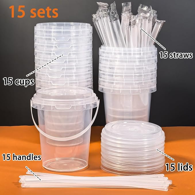 Qsqwsuye 15sets disposable plastic cup - Image 7
