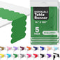 Green Scallop Table Runner, Disposable Plastic, 5 Pack by Swanoo