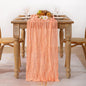 Peach Pink Gauze Cheesecloth Table Runner 10ft Sheer Dinning Decor | by MLMC