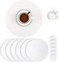 Embossed PU Leather Placemats, Waterproof Coffee Coasters, Kitchen Table Mats, Easy to Wipe Off for Dining Round Table