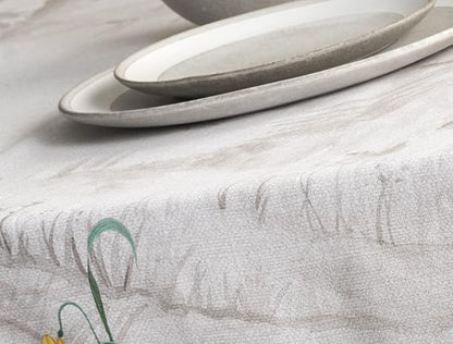 Maison d' Hermine Table Cloth Rectangle Table 100% Cotton 54 x 72 Inches Tablecloth Reusable Decorative for Dining Room Farmhouse Home Valentines Day Decorations Spring Summer - Basse Cour