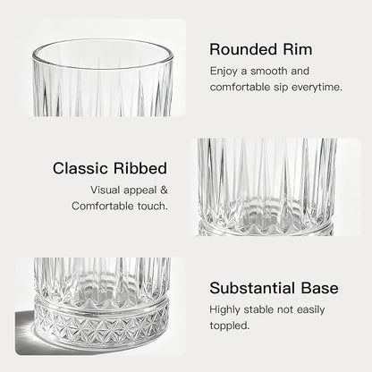Ruckae Drinking Glasses Set of 8, 15 oz and 7 oz Kitchen Water Glass Cups Set - Image 5