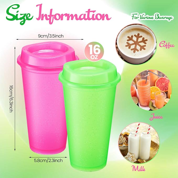 Honeydak 45 Pack 16 oz Reusable Coffee Cups - Image 4