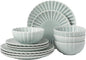 Gibson Elite Peach Orchard 12-Piece New Bone China Dinnerware Set Service by GibsonHomewares