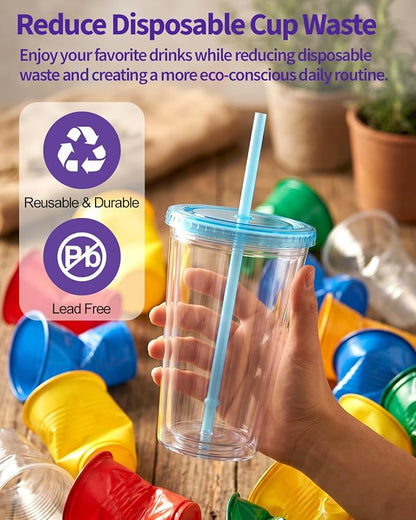 Zukro Clear Double Wall Plastic Tumbler - Image 6