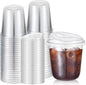 Ziliny 50 Sets Clear Plastic Coffee Cups by Ziliny