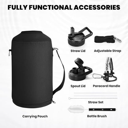 RAYMYLO One Gallon Water Bottle Insulated 128 oz, Stainless Steel | Triple - Image 7