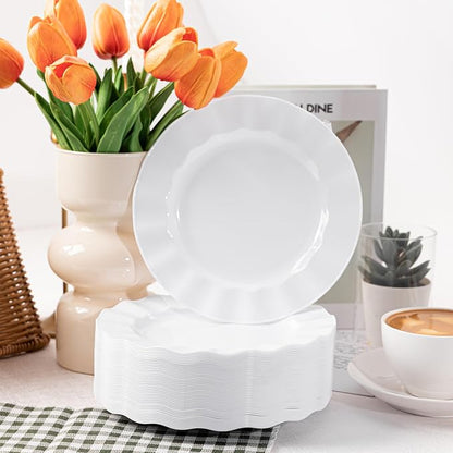 72 Pack White Plastic Plates, Thanksgiving - Image 3