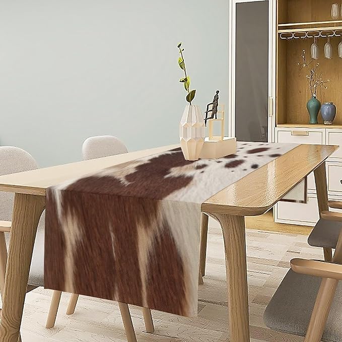 Cow Print Table Runner, 13x120 Inch - Image 2