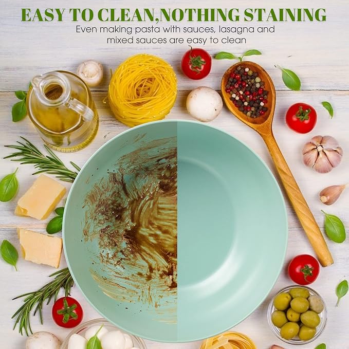 Bamboo Fiber 10 ″ Large Salad Serving Bowl Set - Image 4