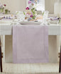 Solino Home 100% Pure Linen Dining Table Runner Lilac Hemstitch, 14 x 72 in | by SolinoHome